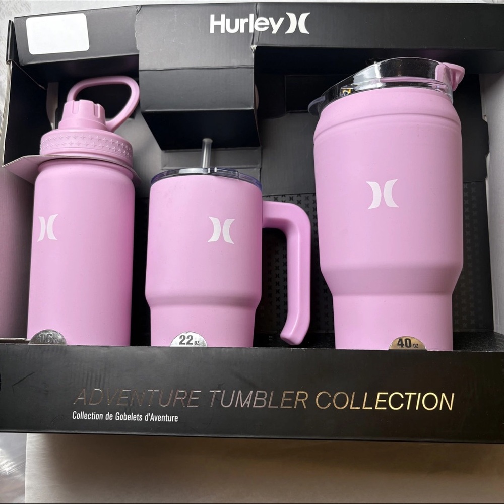 Hurley Pink Adventure Tumbler Set